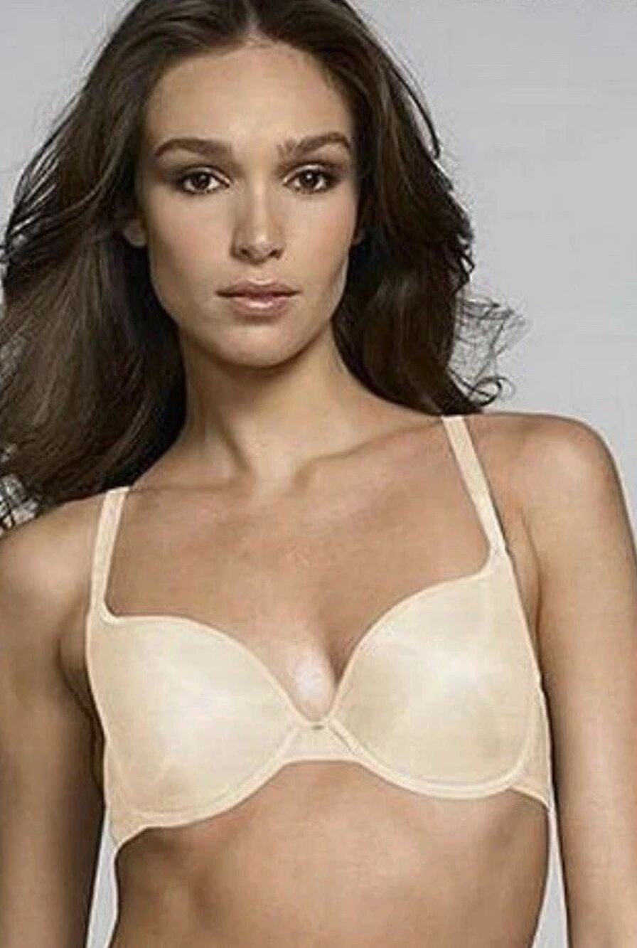 Chantelle Senso T-Shirt Bra 34DDDD Beige Sand Convertible Multiway Made France